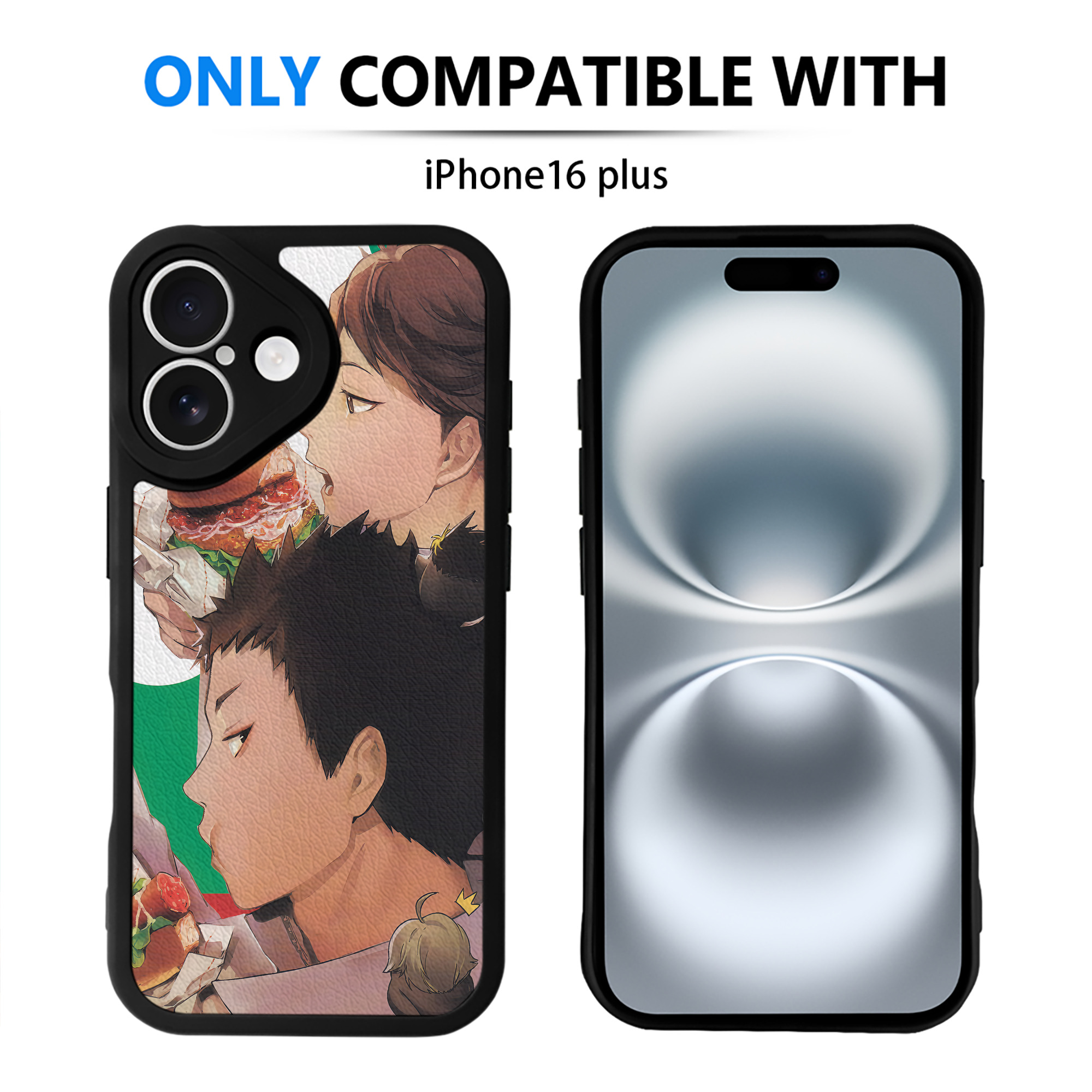 （画像用） ハイキュー!! Haikyu!! 【iPhone 16シリーズ対応】シリコンスマホケース（レザー調） 材質：シリコン